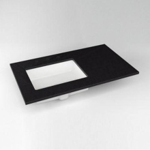 Robern TF37ULO90-8 - Engineered Stone Vanity Top, 37'' x 22'' x 3/4'', Left Offset Underc