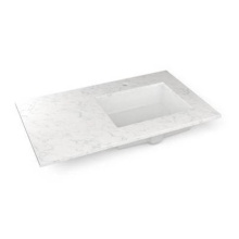 Robern TF37URO94-1 - Engineered Stone Vanity Top, 37'' x 22'' x 3/4'', Right Offset Under