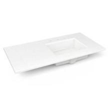 Robern TF43URO92-8 - Engineered Stone Vanity Top, 43'' x 22'' x 3/4'', Right Offset Under