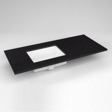 Robern TF49ULO90-1 - Engineered Stone Vanity Top, 49'' x 22'' x 3/4'', Left Offset Underc