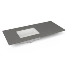 Robern TF49ULO91-1 - Engineered Stone Vanity Top, 49'' x 22'' x 3/4'', Left Offset Underc