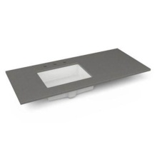 Robern TF49ULO91-8 - Engineered Stone Vanity Top, 49'' x 22'' x 3/4'', Left Offset Underc