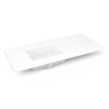 Robern TF49ULO93-1 - Engineered Stone Vanity Top, 49'' x 22'' x 3/4'', Left Offset Underc