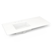 Robern TF49ULO93-8 - Engineered Stone Vanity Top, 49'' x 22'' x 3/4'', Left Offset Underc