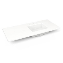 Robern TF49URO93-8 - Engineered Stone Vanity Top, 49'' x 22'' x 3/4'', Right Offset Under