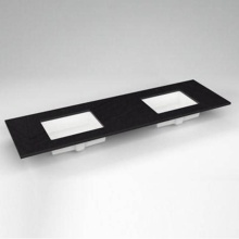 Robern TF73UDO90-1D3 - Engineered Stone Vanity Top, 73'' x 22'' x 3/4'', Double Undercounte