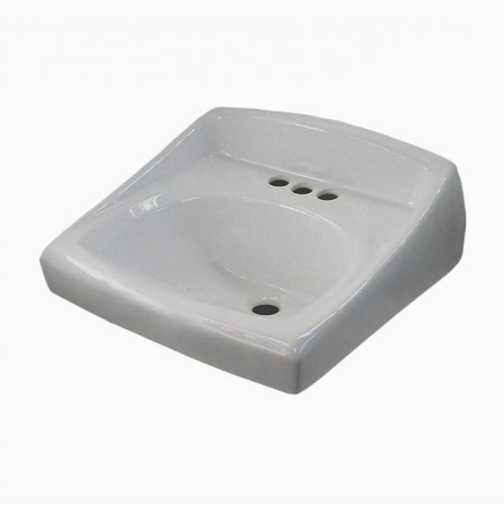 SS3003 WALL HUNG SINK W/BK SPL 4'' C'SET