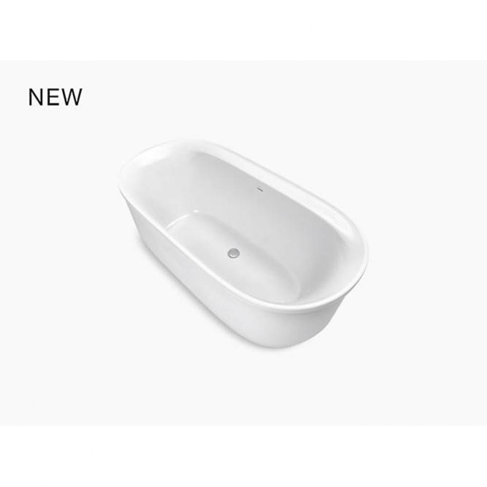 Spectacle™ 65-3/4'' x 34'' oval freestanding bath with overflow and drain