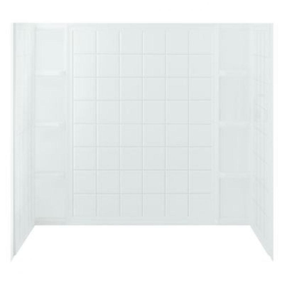 Ensemble™ 60'' x 37-1/2'' tile bath/shower wall set with Aging in Place back