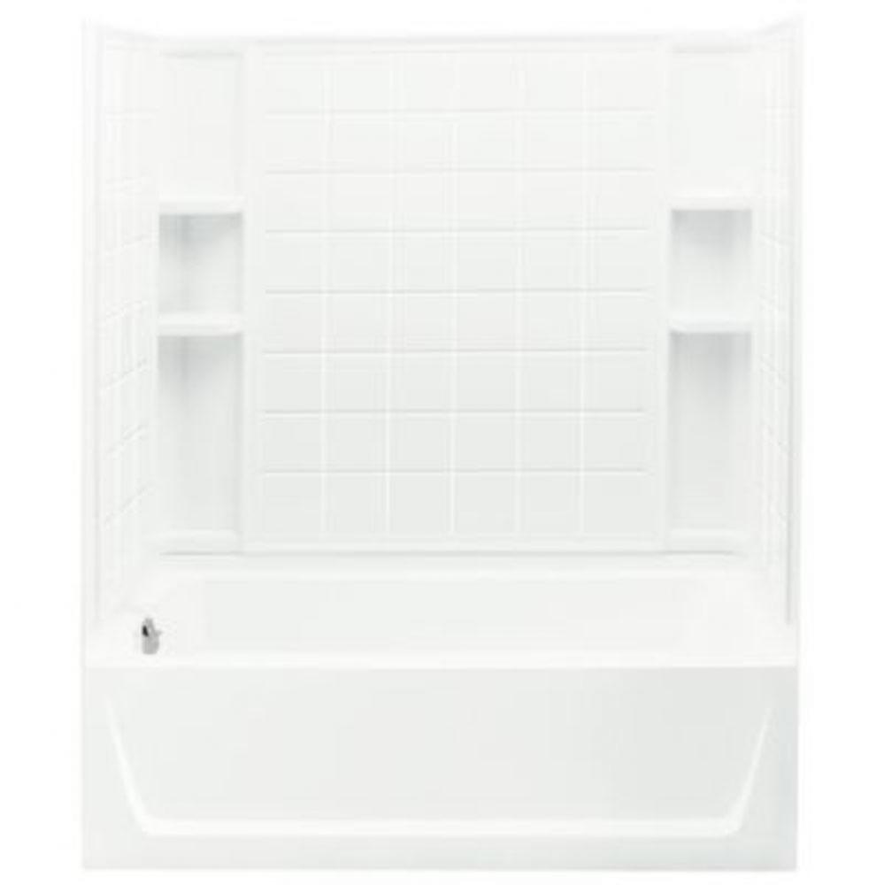 Ensemble™ 60-1/4'' x 32'' bath/shower with Aging in Place backerboards and l