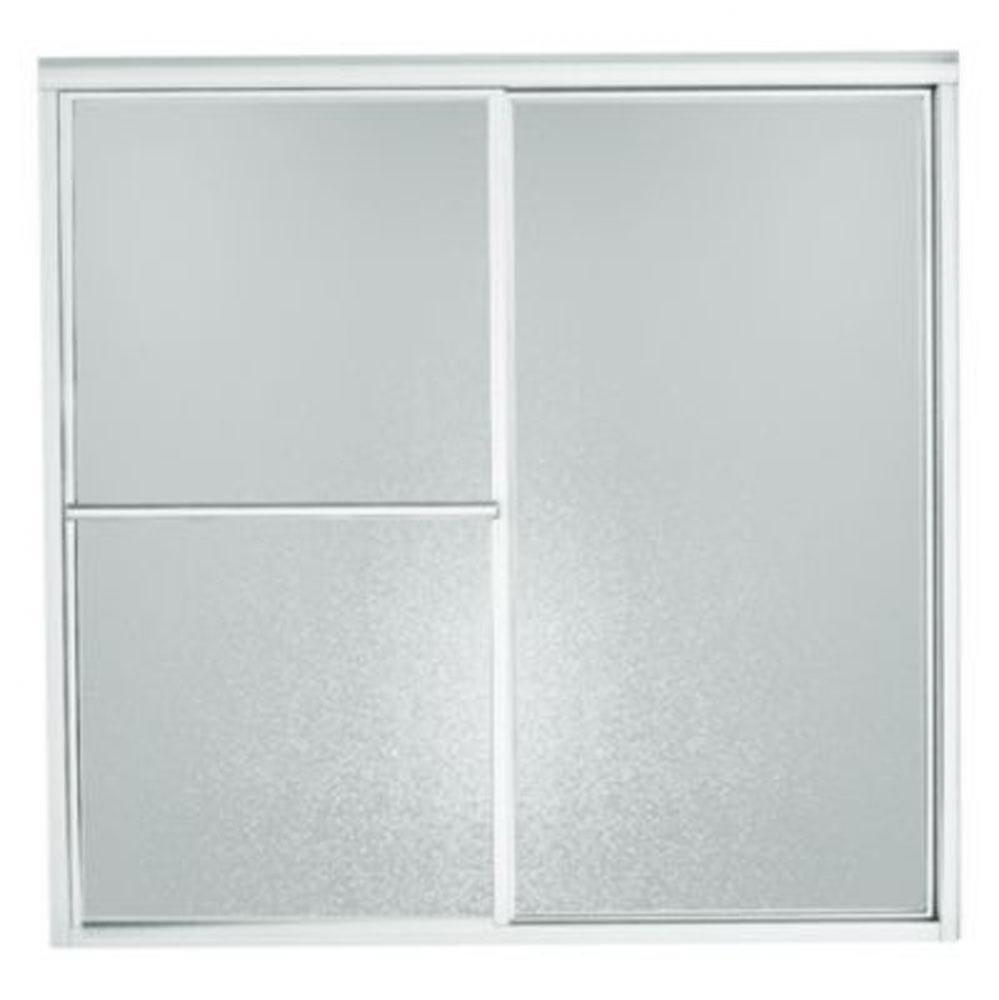 Deluxe Framed sliding bath door, 55-1/4'' H x 51-1/4 - 56-1/4'' W, with 1/8&ap