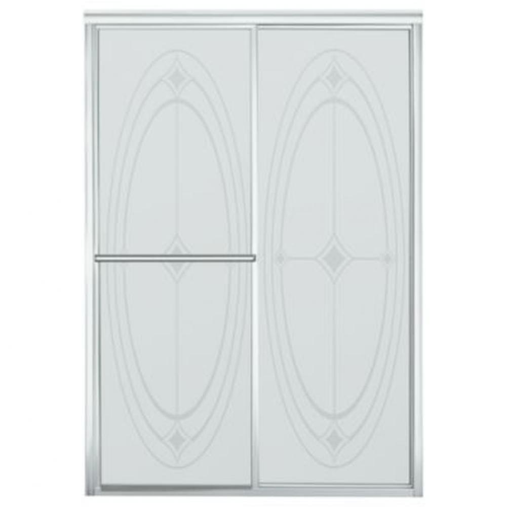 Deluxe Framed sliding shower door, 70'' H x 43-7/8 - 48-7/8'' W, with 1/8&apos