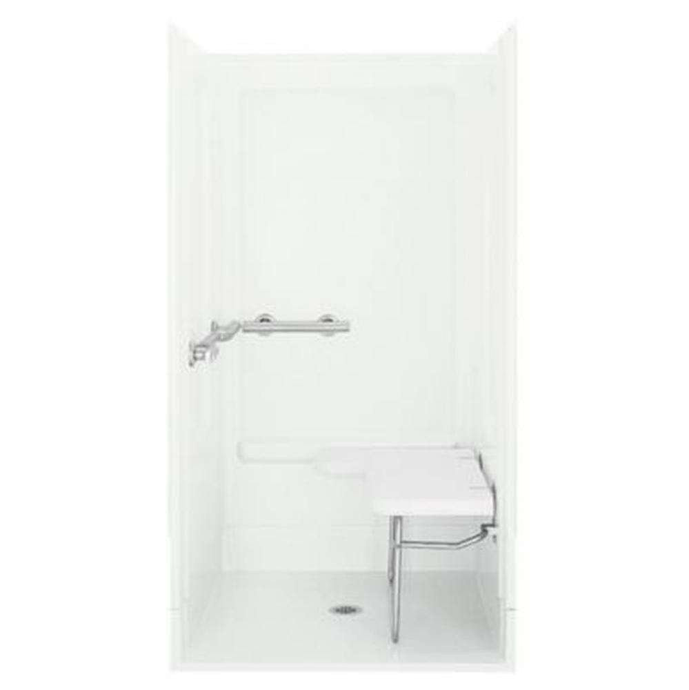 OC-SS-39 39-5/8'' x 39-3/8'' x 72'' transfer shower stall with seat