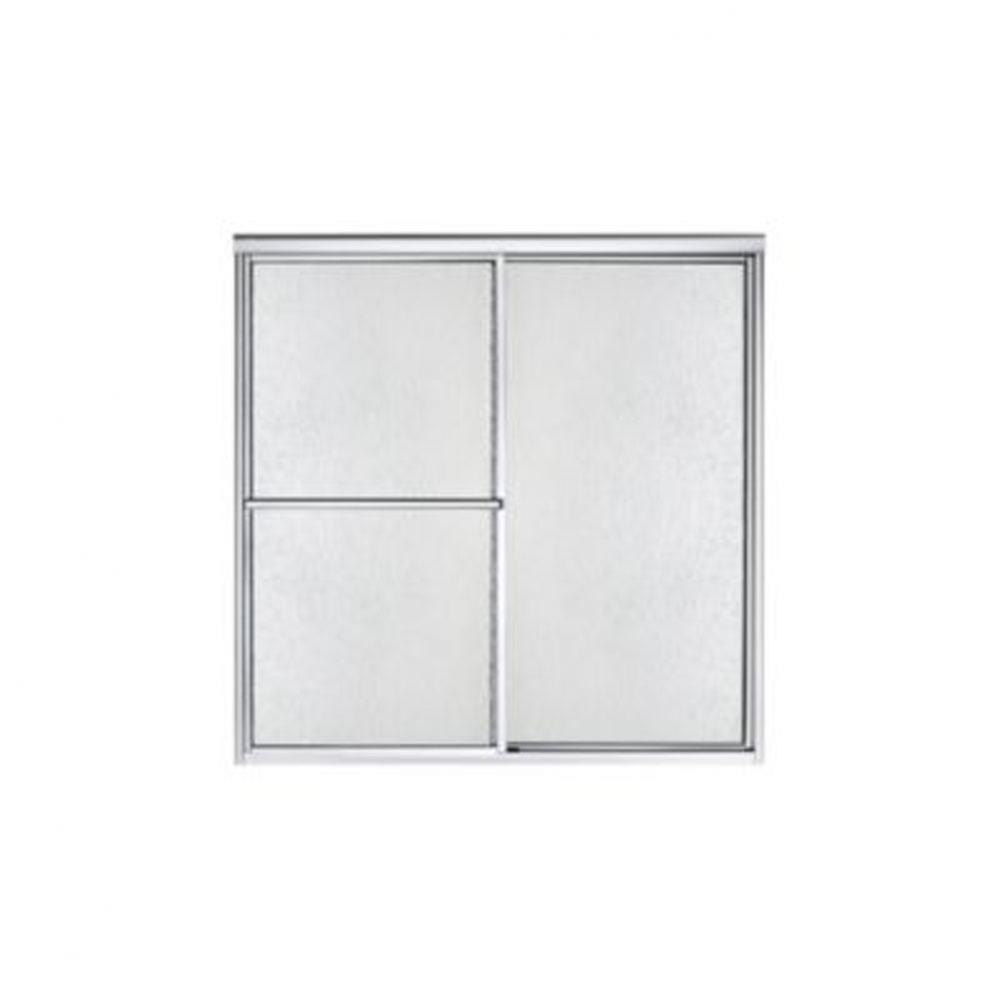 Deluxe Framed sliding bath door, 55-1/4'' H x 51-1/4 - 56-1/4'' W, with 1/8&ap