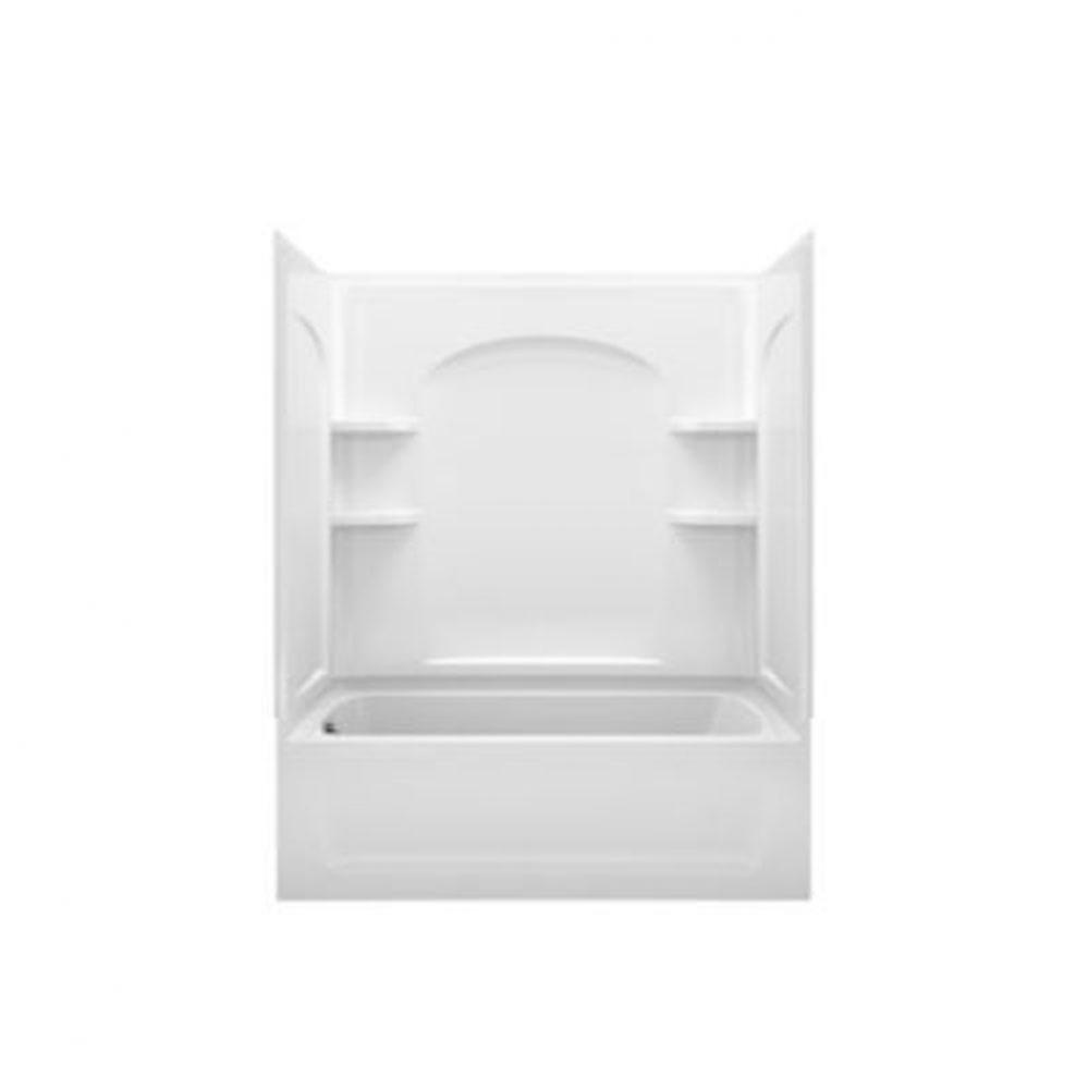 Ensemble™ 60'' x 32'' bath/shower with Aging in Place backerboards and left-