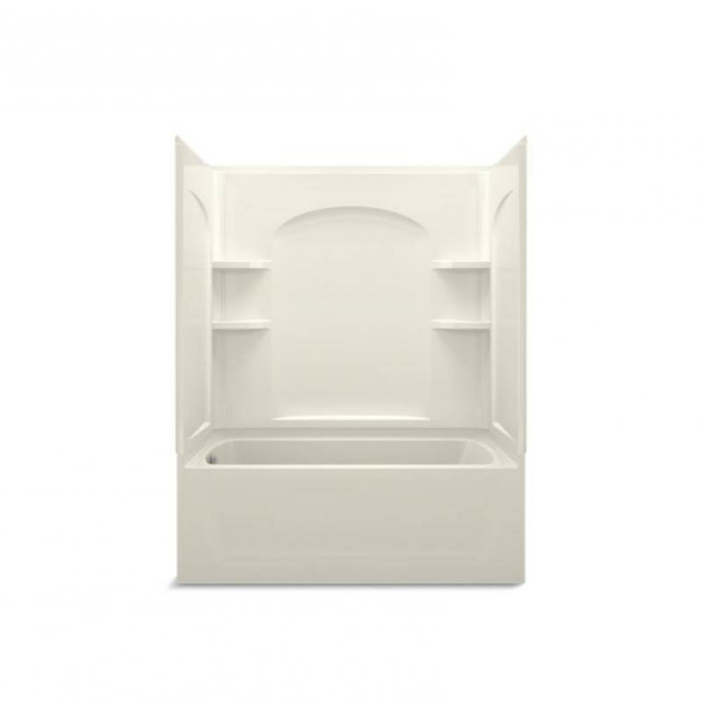 Ensemble™ 60'' x 32'' bath/shower with left-hand above-floor drain and Aging