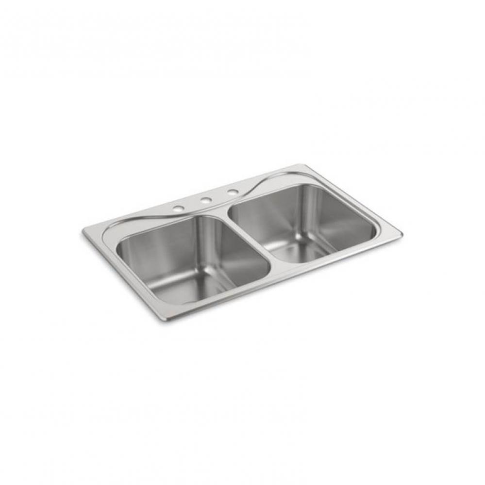 Southhaven® Top-Mount Double-Equal Sink, 33'' x 22'' x 8-1/2''