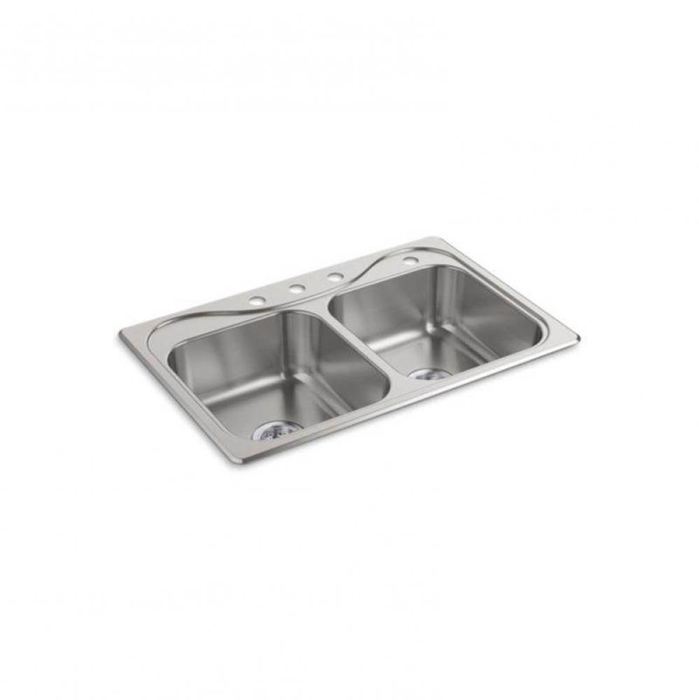 Southhaven® Top-Mount Double-Equal Kitchen Sink, 33'' x 22'' x 7'&ap