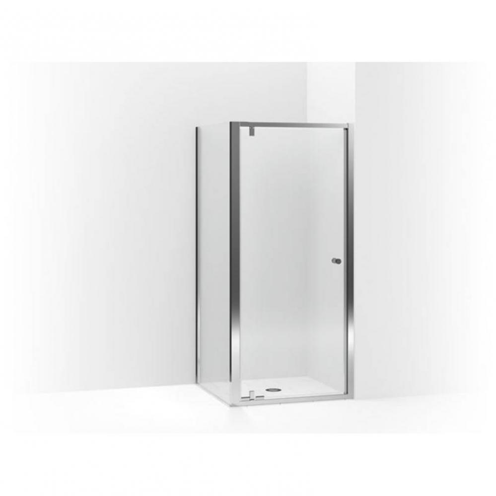 Whiston® Pivot shower door with return panel for corner enclosure, 73'' H x 33-1/4