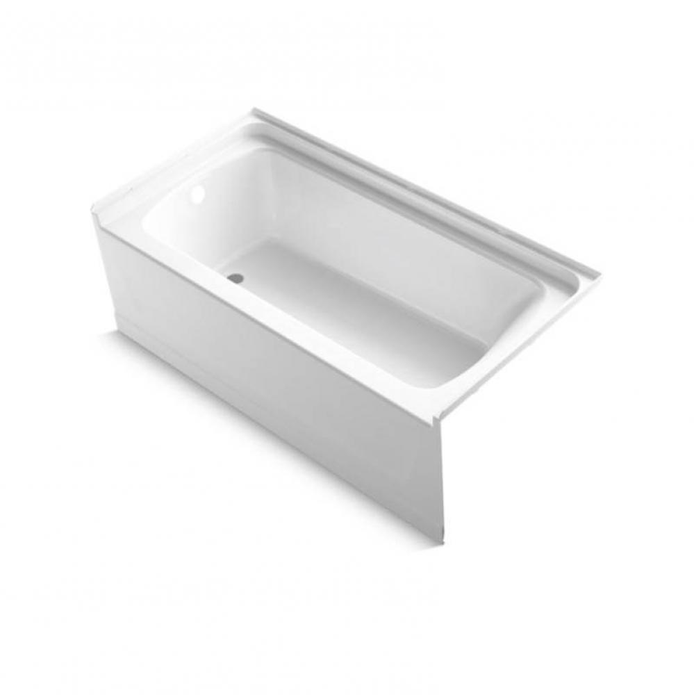 Ensemble™ 60-1/4'' x 30-1/4'' bath with left-hand above-floor drain and inte