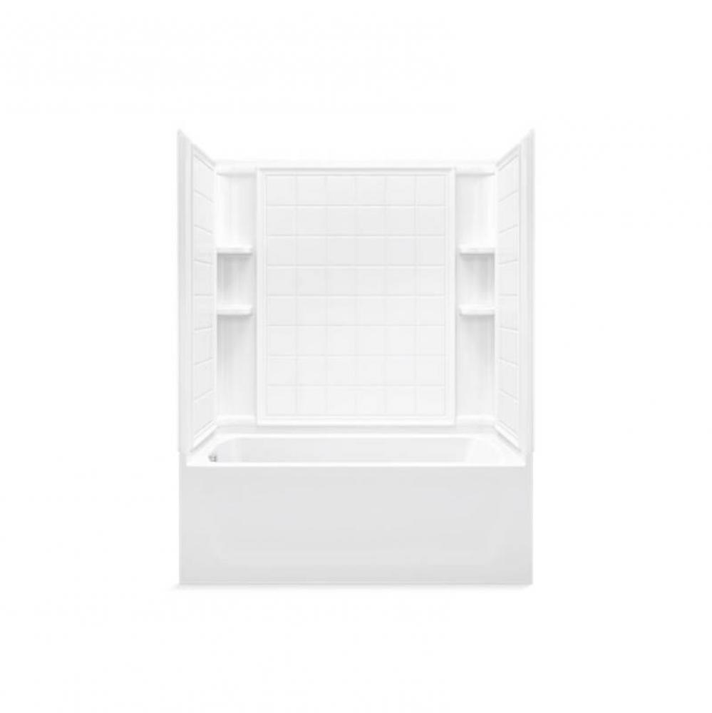 Ensemble™ 60-1/4'' x 32'' bath/shower with left-hand above-floor drain
