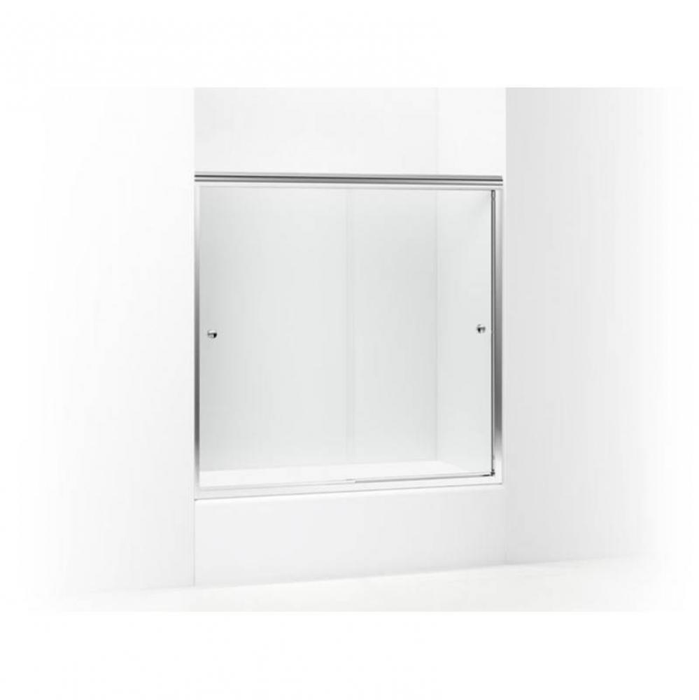 Finesse™ Frameless sliding bath door, 58-1/16'' H x 54-5/8 - 59-5/8'' W, wit