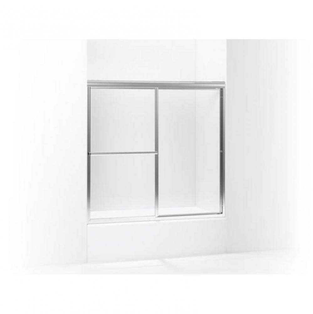 Deluxe Framed sliding bath door, 56-1/4'' H x 52-3/4 - 57-3/4'' W, with 1/8&ap