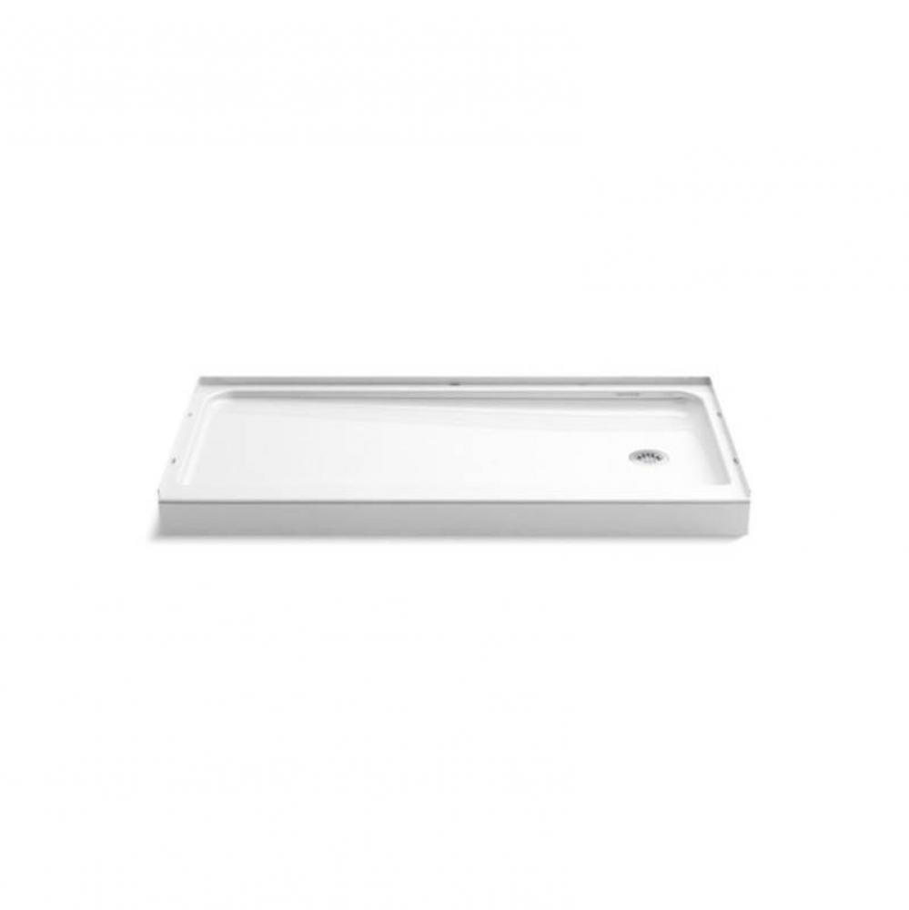 Ensemble™ 60'' x 30'' shower base with right-hand drain