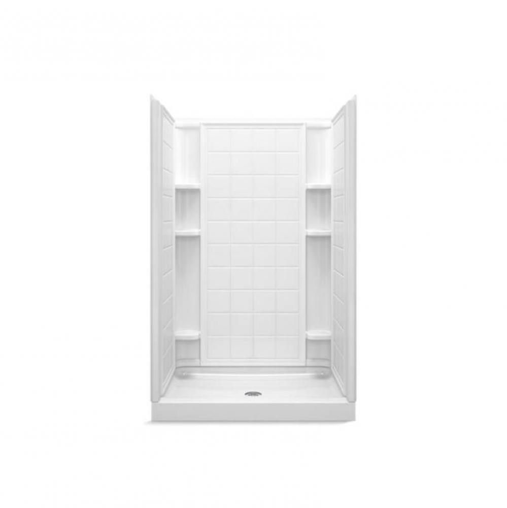Ensemble™ 48'' x 34'' x 75-3/4'' tile shower with Aging in Place b