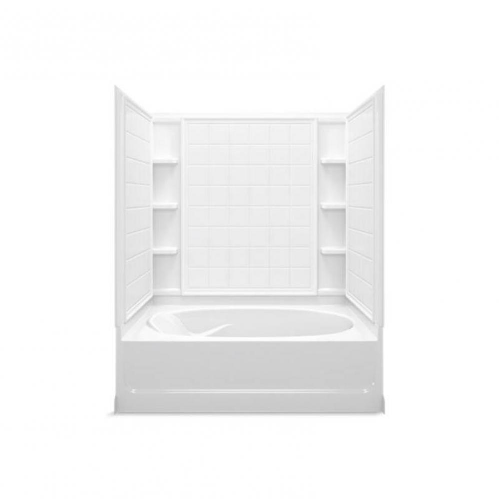 Ensemble™ 60-1/4'' x 42'' tile bath/shower with Aging in Place backerboards
