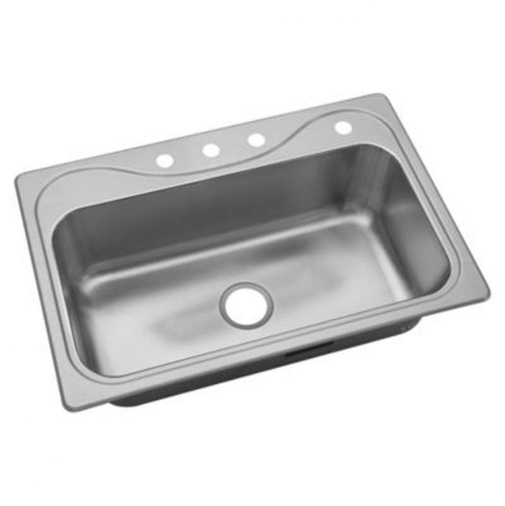 Southhaven® Top-Mount Single-Bowl Kitchen Sink, 33'' x 22'' x 9-1/4'