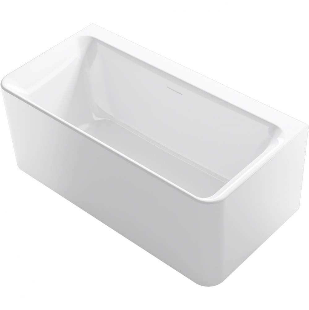 Unwind™ 59'' x 30'' seamless back-to-wall freestanding bath