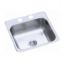 Sterling Plumbing B153-1 - Top-mount single-basin bar sink, 15'' x 15'' x 5-1/2''