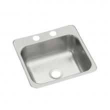 Sterling Plumbing B155-2 - Top-mount single-basin bar sink, 15'' x 15'' x 5-1/2''
