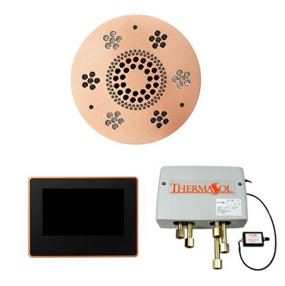 The Wellness Shower Package with 7'' ThermaTouch Trim Upgraded Round Copper