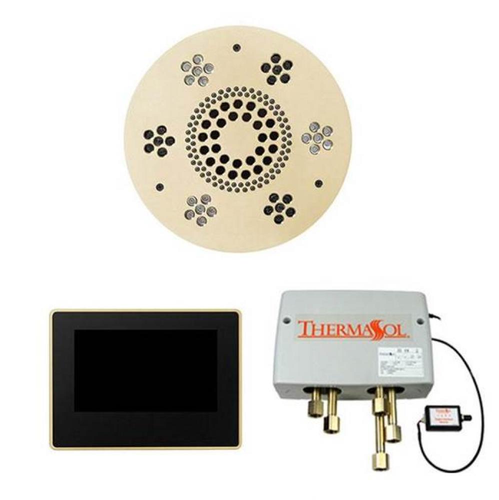 The Wellness Shower Package with 7'' ThermaTouch Trim Upgraded Round Polished Brass