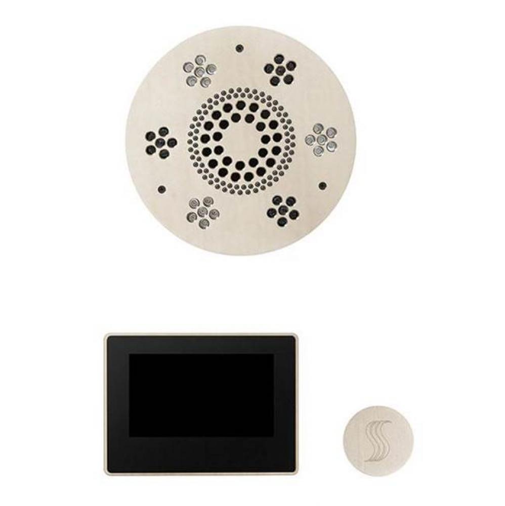 The Wellness Steam Package with 7'' ThermaTouch Trim Upgraded Round Satin Nickel