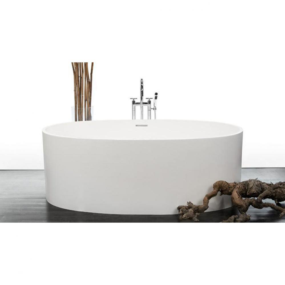 Be Bath 66 X 34 X 22 - Fs  - Built In Nt O/F & Sb Drain - White Matte