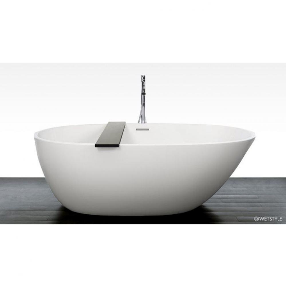 Be Bath 70 X 38 X 22 - Fs  - Built In Bn O/F & Drain - Copper Conn -  Surround Wood Shelf -  O