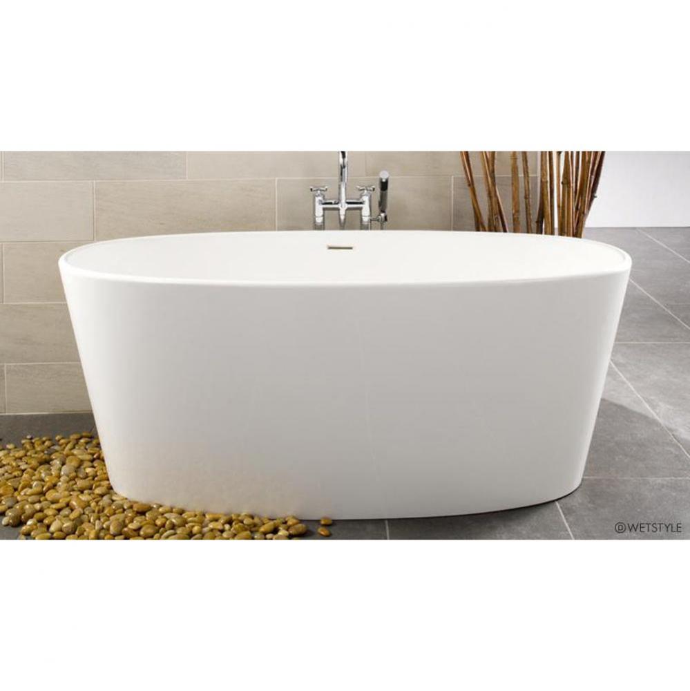 Ove Bath 66.25 X 30 X 24.75 - Fs - Built In Nt O/F & Pc Drain - White Matte