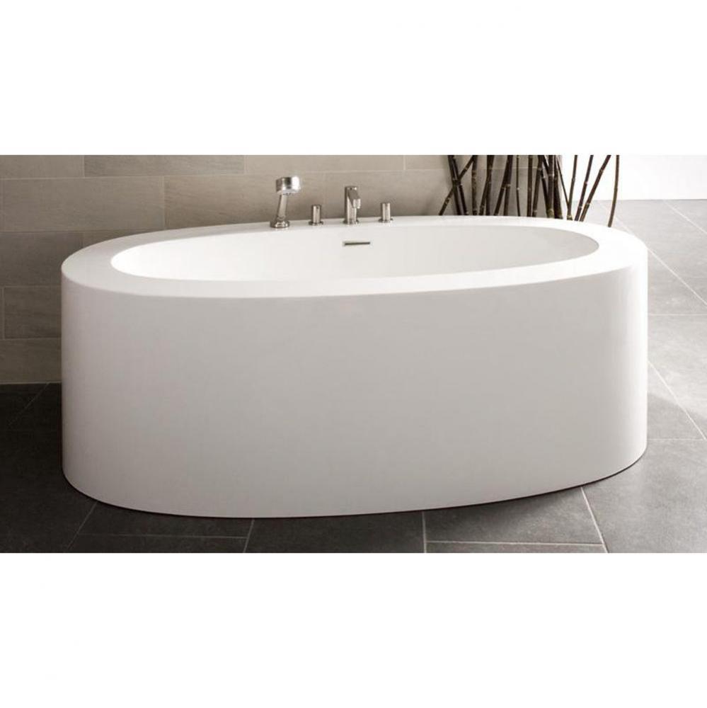 Ove Bath 72 X 36 X 24 - Fs - Built In Nt O/F & Bn Drain - Copper Conn - White Matte