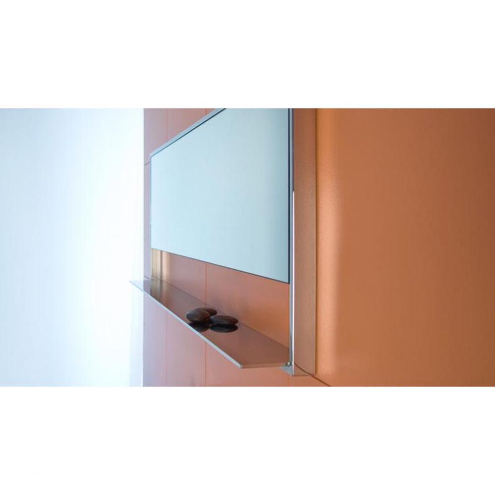 Mirror - ''C'' - 19 H X 46 W - Stainless Steel Brushed Finish