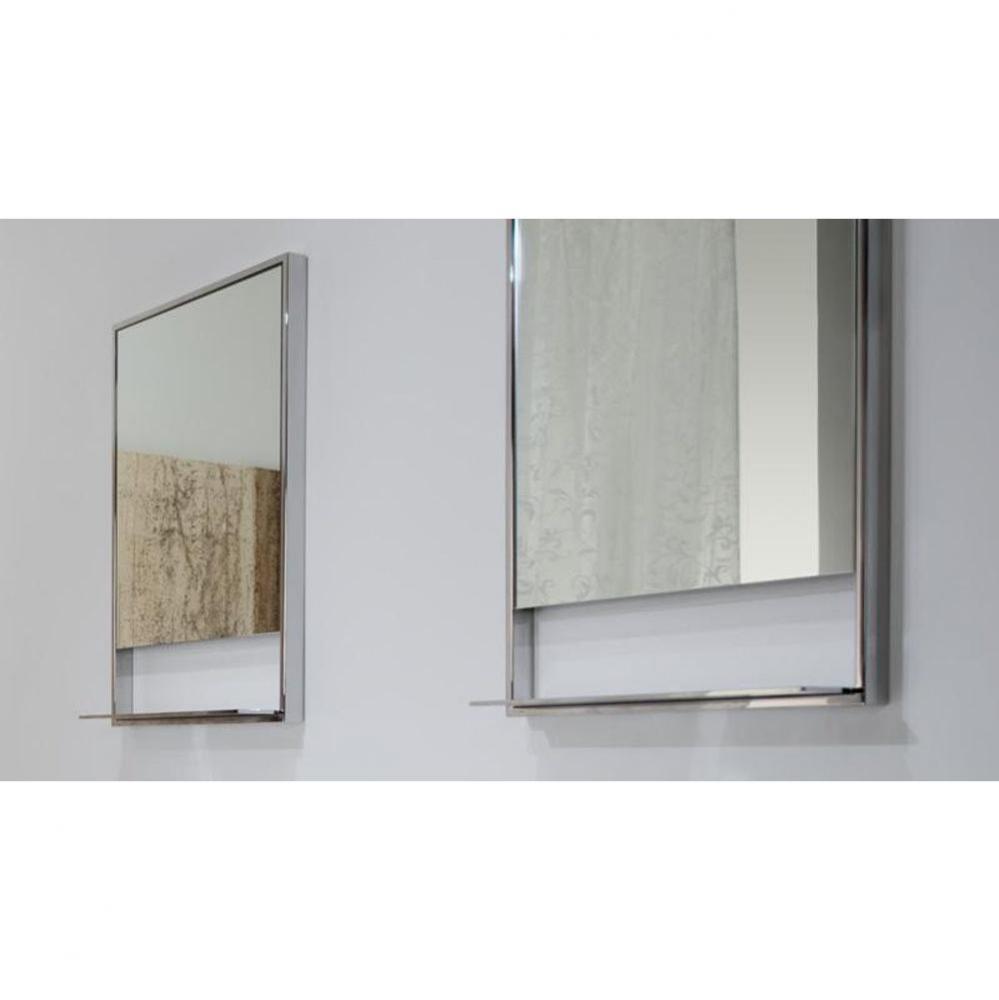 Mirror - ''C'' - 28 H X 19 W - Stainless Steel Brushed Finish