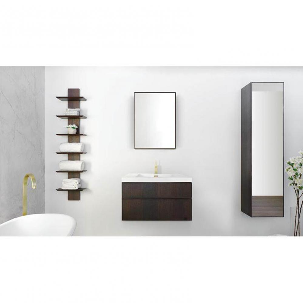 Furniture Frame Linea - Linen Cabinet 16 X 66 - Walnut Natural No Calico