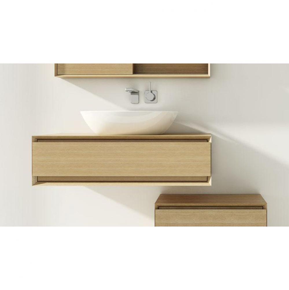 Furniture ''M Metro'' - Vanity Wall-Mount 42 X 10 - 18 Depth - Lacquer Stone H