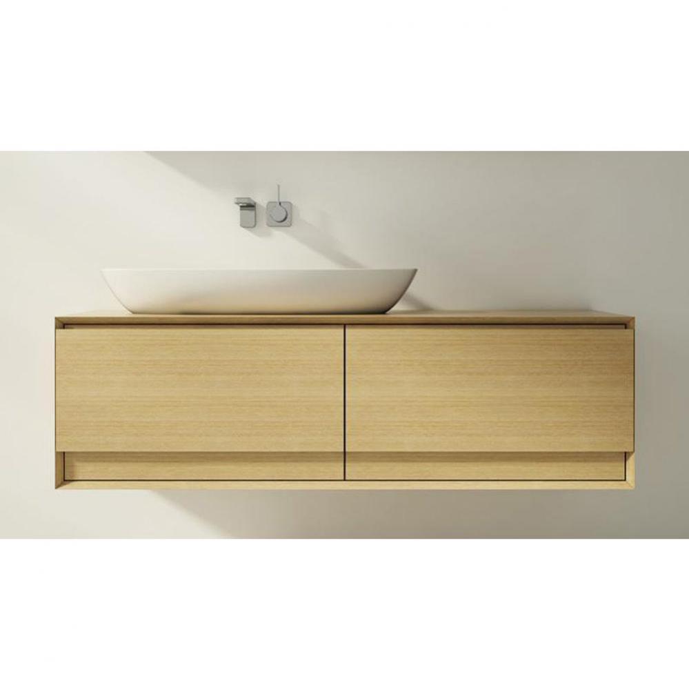 Furniture ''M'' - Vanity Wall-Mount 60 X 18 - Walnut Natural No Calico