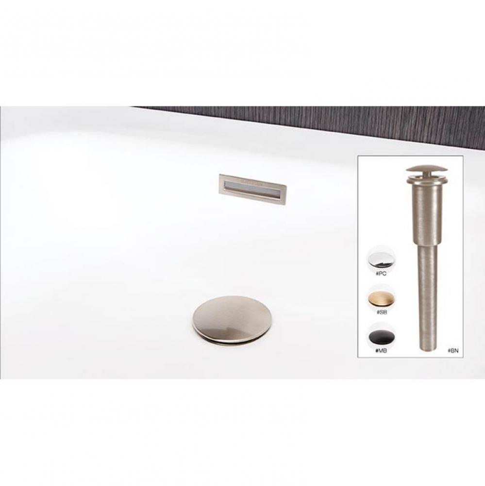 Dome Style Lav Drain With O/F - Bn - Brushed Nickel