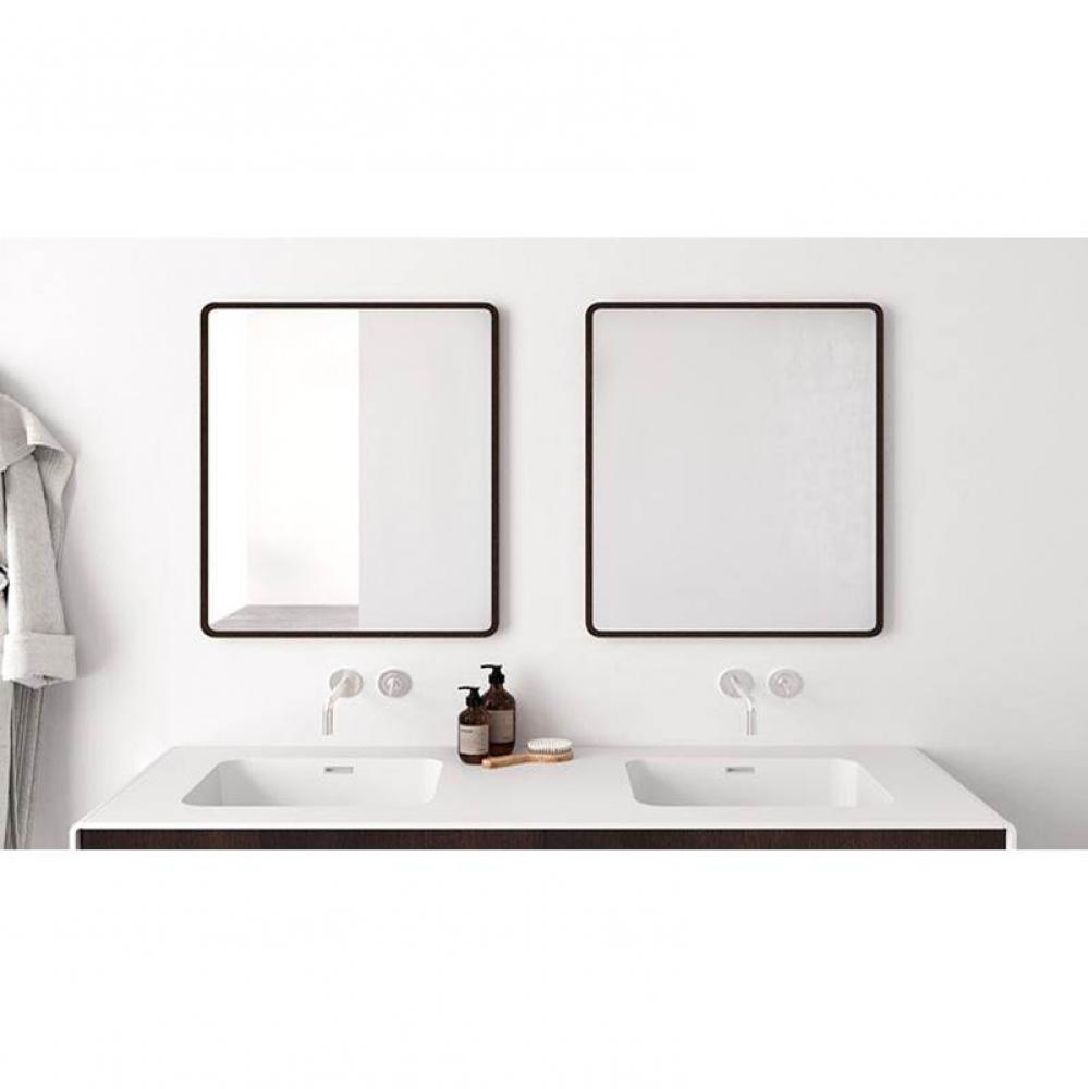 Deco Mirror 36X30 -  White Mat Lacquer