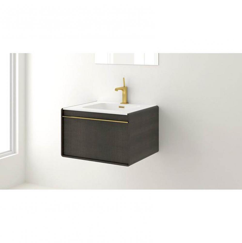 Deco Vanity Wallmount 60'' - Wl Config White Matte Lacquer And St.Har.Grey Matte Lacquer