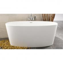 Wet Style BOV01-66-BN-MA - Ove Bath 66.25 X 30 X 24.75 - Fs - Built In Bn O/F & Drain - White Matte